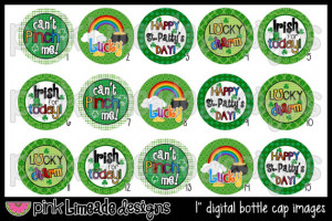 Rainbow St. Patty's Day - cute sayings for St. Patrick's Day - 1 inch ...