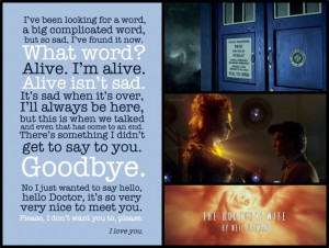 The Doctor's Wife. I loved this quote.