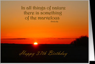 Inspirational Birthday ~ Age Specific 37th ~ Sunrise ~ Quote card ...