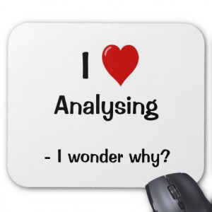 Love Analysing I Wonder Why? Funny Analyst Quote Mouse Pad