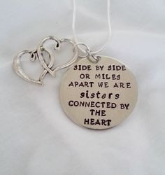 ... Hand Stamped necklace - Miles Apart but Close at Heart, deployed
