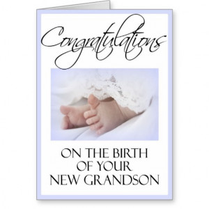 Diva's Congratulations-New Grandson Greeting Card