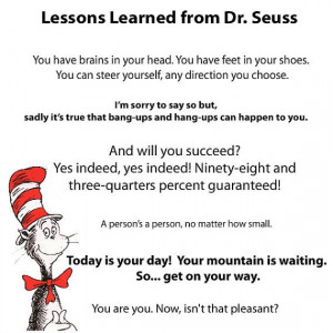 Dr. Seuss Lessons Learned Quotes Art print on Etsy, $3.19 CAD