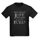 Tuba Quote Life Kids Dark T-Shirt