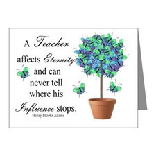 retired teacher quote BUTTER Note Cards (Pk of 10) for