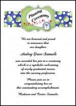 Nurse Invitations for Pinning Ceremony and Announcements for Nursing ...