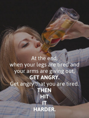 Fitness Quotes Over Pictures Of People Drinking