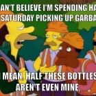 Lenny & Carl Pick Up Trash For Community Service On The Simpsons Meme