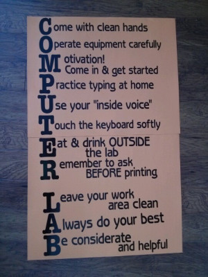 Computer Lab rules!