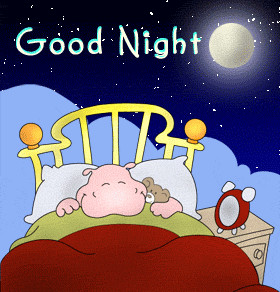 Good Night Animated Stars Glitter