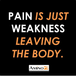 if you work through the pain it is strength that will survive the pain ...