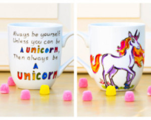 ... Unicorn Funny Quote Mug - Hand Painted Coffee Mug - Mother's Day Gift