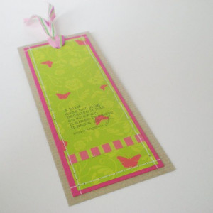 Bookmark Inspirational Quote Green Contemporary by jujucards, £1.50