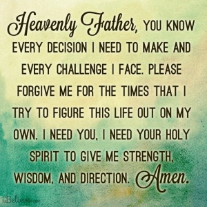 Heavenly Father Guidance