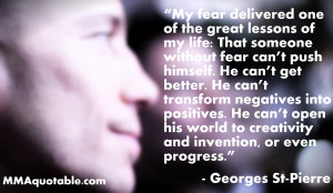 Motivational Quote by GSP on fear