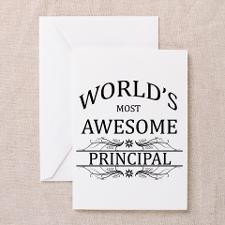 World's Most Awesome Principal Greeting Card for