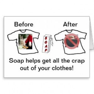 Funny Anti Christmas Santa Soap Card