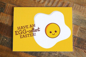 Funny Easter Card Have an Egg-cellent Easter Pun by TinyBeeCards ...