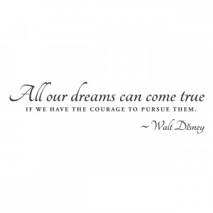 Dream Quotes Walt Disney Wall quotes wall decals - 