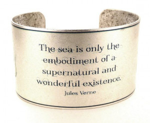 Jules Verne Cuff Bracelet with Octopus Sea Quotes by accessoreads, $36 ...