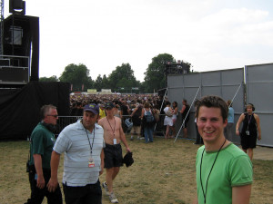 ... around in the VIP area with my roommate, (QOTSA was So generous to us