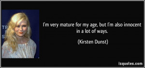 More Kirsten Dunst Quotes