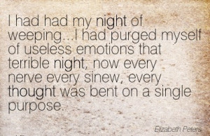 ... Myself Of Useless Emotions That Terrible Night… - Elizabeth Peters
