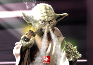 Yoda Smoking Weed Mobile wallpaper for stoners