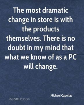 The most dramatic change in store is with the products themselves ...