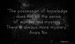 Anais nin mistery quote