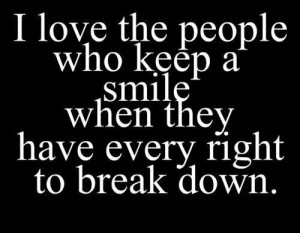 Quote on people who keep a smile