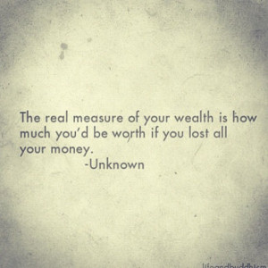 ... Of Your Wealth Is How Much You’d Be Worth If You Lost All Your Money