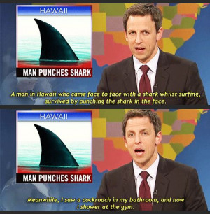Seth Meyers on the weekend update