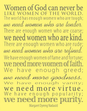 Godly Woman Quote by Margaret Dyreng Nadauld