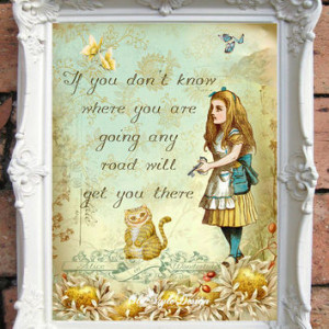 WONDERLAND Decor Alice in Wonderland Quote Print Mad Hatter Tea Party ...