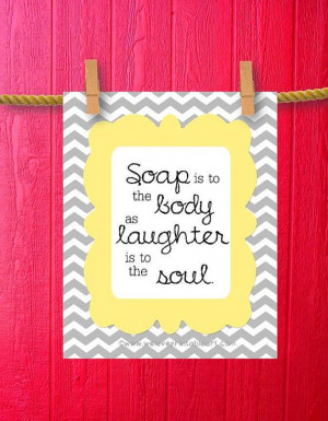 ... Yellow Bathroom Sign Framed Quotes Print Artwork Wall Quotes Picture
