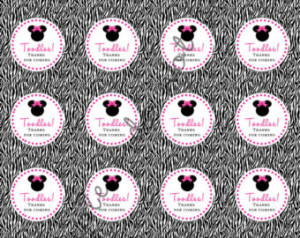 INSTANT DOWNLOAD / Hot Pink and Zeb ra Minnie Mouse Inspired TOODLES 2 ...
