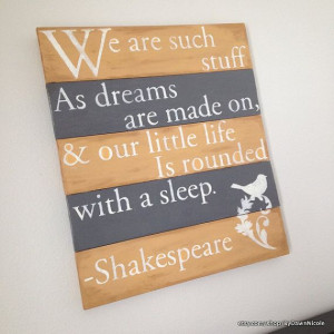 Shakespeare Quote Vintage Style Wood Art Sign by ByDawnNicole, $199.99