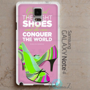 Marilyn Monroe Shoes Quote Samsung Galaxy Note 4 Hard Case