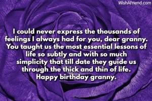 Birthday Wishes For Grandmother