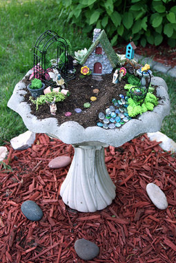 ... Of A Fairy Garden In A Bird Bath! Our Fairies would fit in perfectly