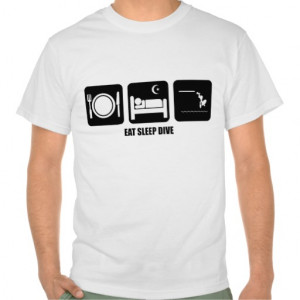 eat sleep dive t-shirt