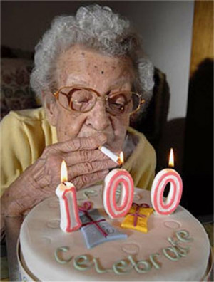 old lady smoking cigarette