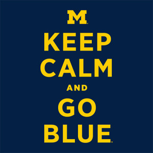 Michigan Wolverines Navy Keep Calm and Go Blue T-Shirt