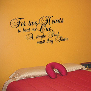 ... one, a single soul must they share 1 - Wall Quote Vinyl Wall Art Decal