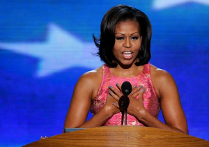 Michelle Obama's Blueish-Gray Polish Stole The Show At The DNC Last ...