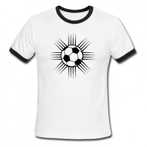 White/black cool soccer ball design or team logo T-Shirts