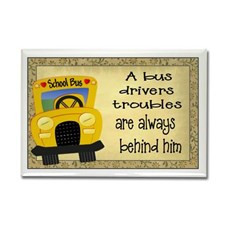 School Bus Driver Rectangle Magnet for