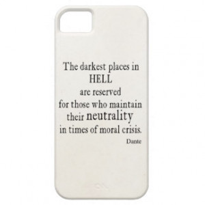 Vintage Dante Hell Neutrality Moral Crisis Quote iPhone 5 Case