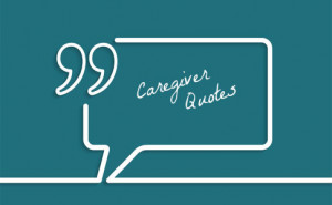 quote bubble icon with the title caregiver quotes